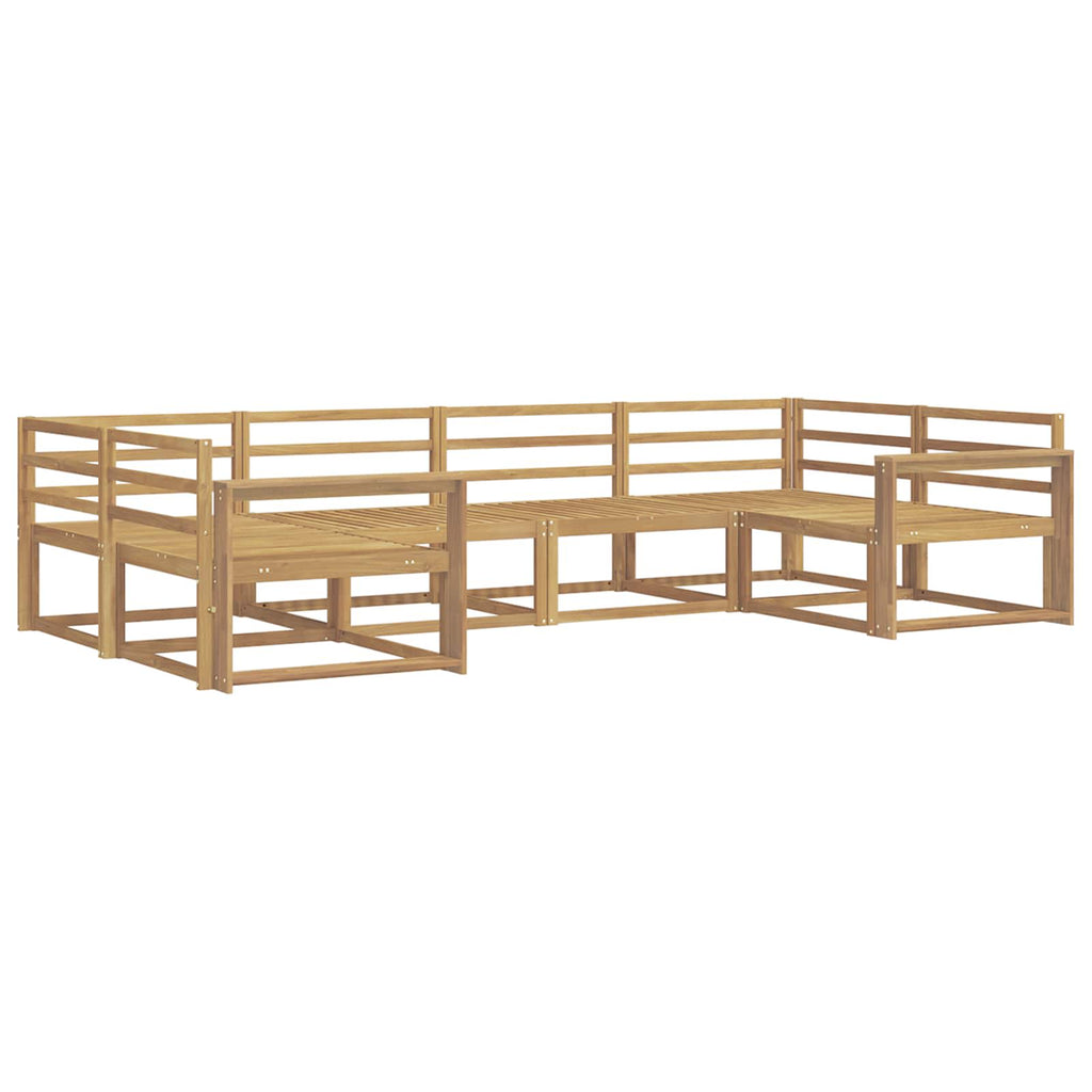 vidaXL Zestaw sof na zewnątrz 6 pcs Biały Lite Drewno Akacji