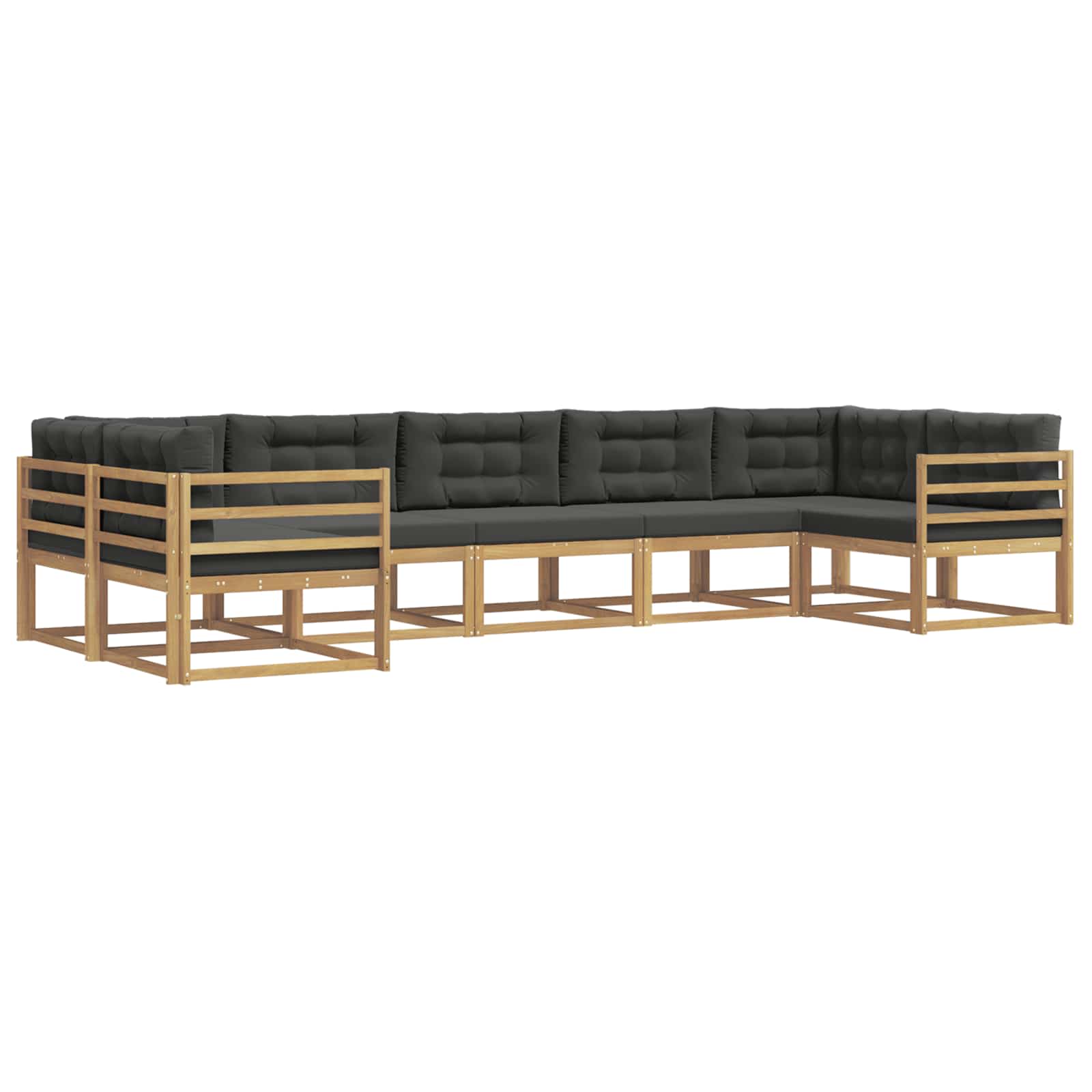 vidaXL Zestaw sof na zewnątrz z poduszką 7 pcs Biały i antracyt