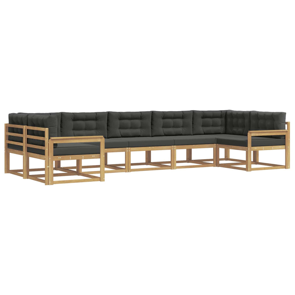 vidaXL Zestaw sof na zewnątrz z poduszką 7 pcs Biały i antracyt