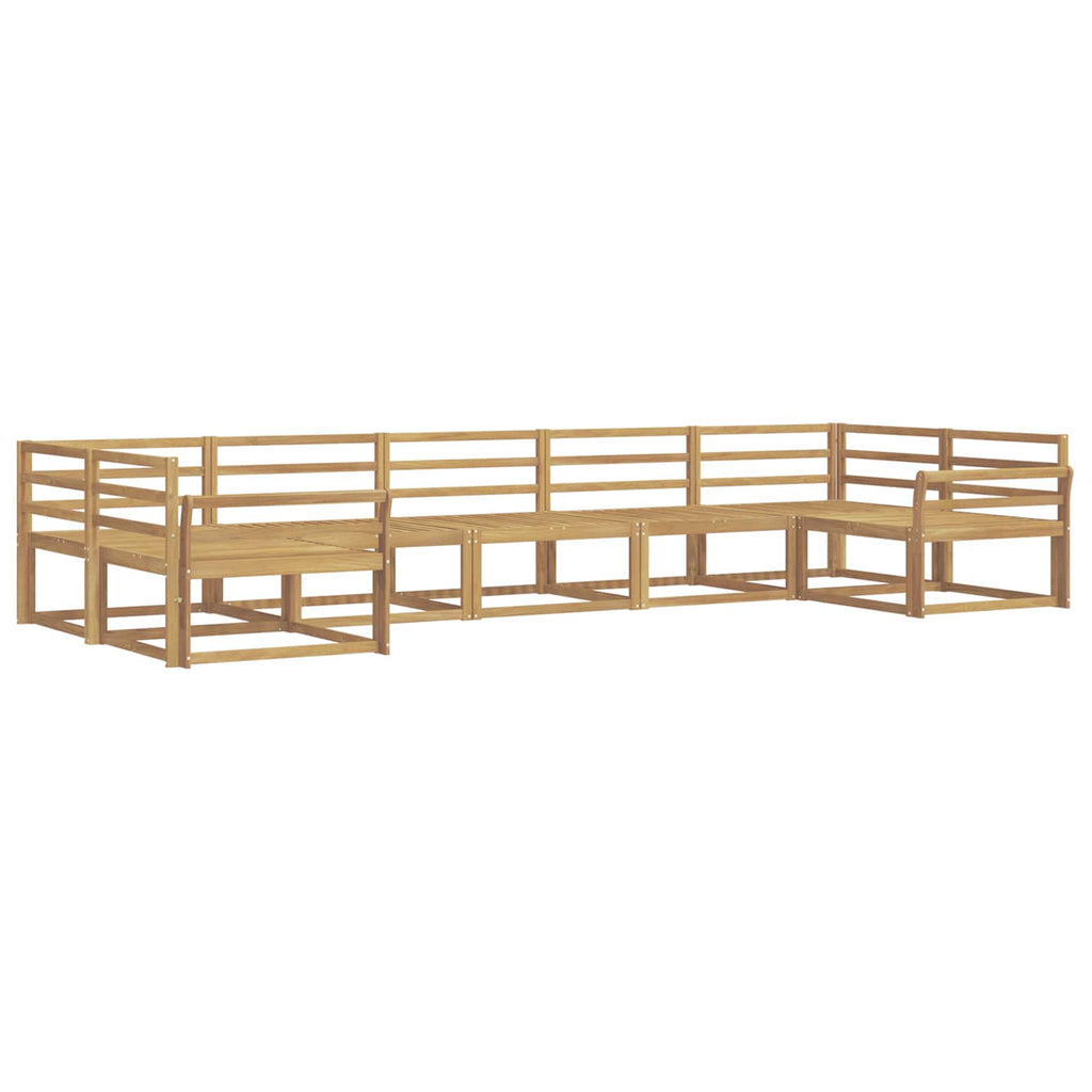 vidaXL Zestaw sof na zewnątrz 7 pcs Biały Lite Drewno Akacji