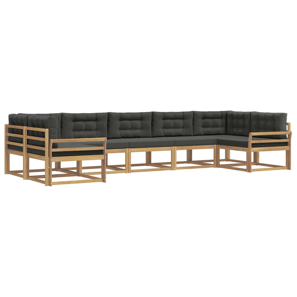 vidaXL Zestaw sof na zewnątrz z poduszką 7 pcs Biały i antracyt