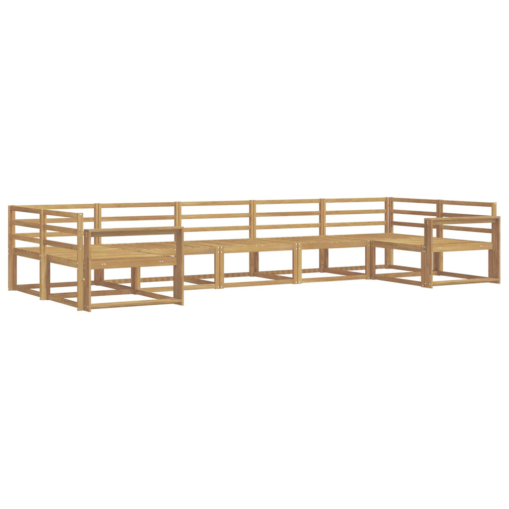 vidaXL Zestaw sof na zewnątrz 7 pcs Biały Lite Drewno Akacji