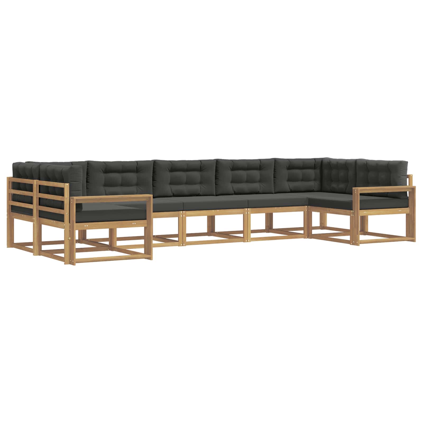 vidaXL Zestaw sof na zewnątrz z poduszką 7 pcs Biały i antracyt