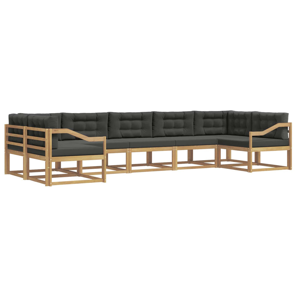 vidaXL Zestaw sof na zewnątrz z poduszką 7 pcs Biały i antracyt