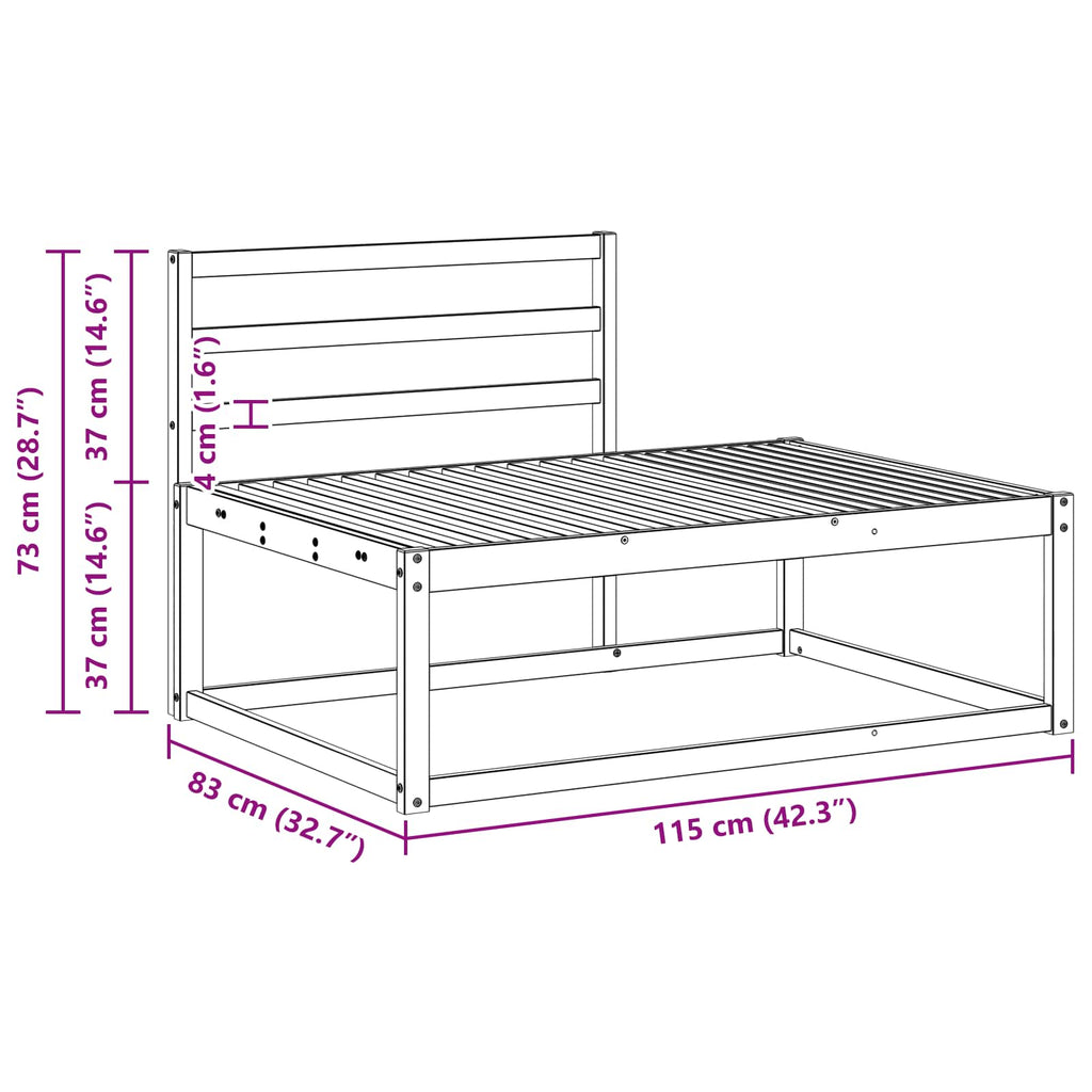 vidaXL Zestaw sof na zewnątrz Biały 230,5 x 83 x 73 cm