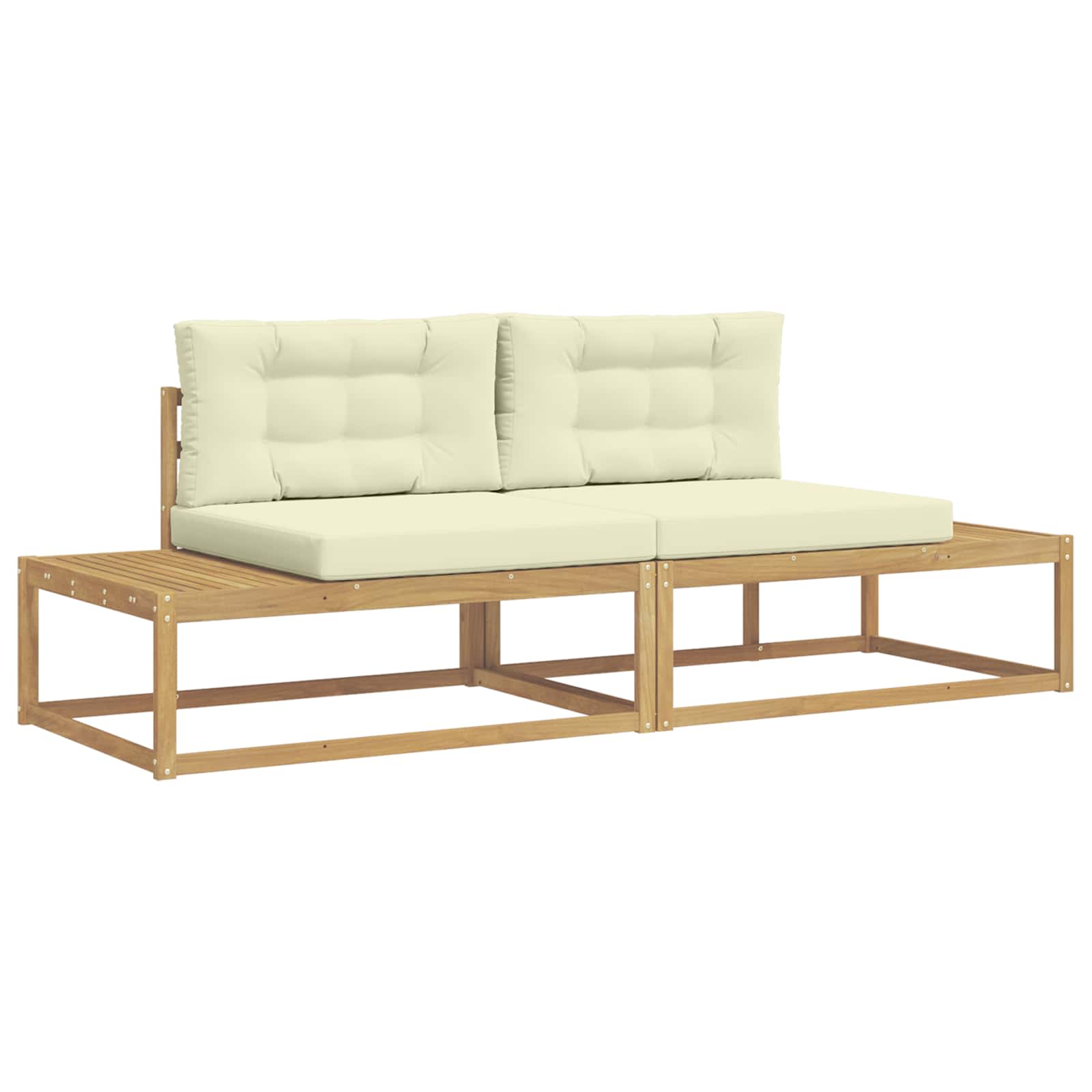 vidaXL Zestaw sof na zewnątrz Biały 230,5 x 83 x 73 cm Poliester