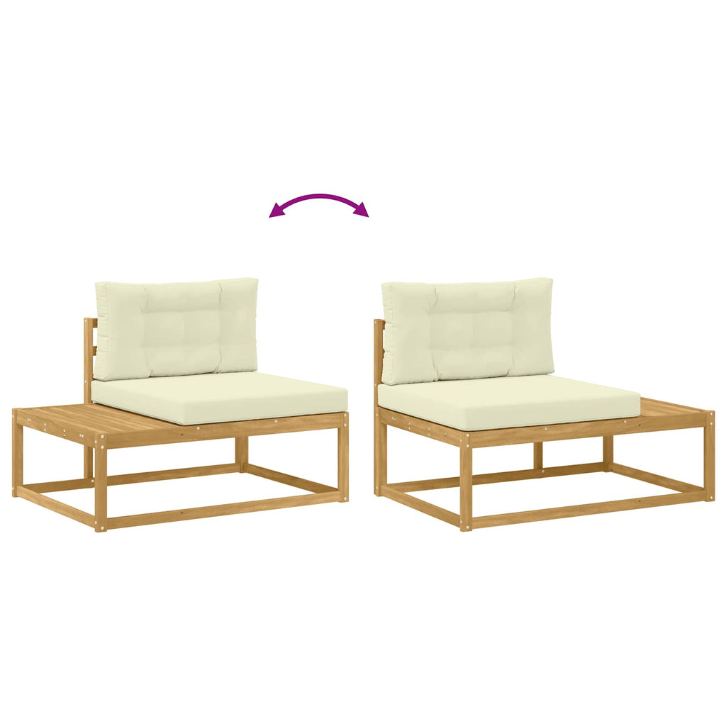 vidaXL Zestaw sof na zewnątrz Biały 230,5 x 83 x 73 cm Poliester