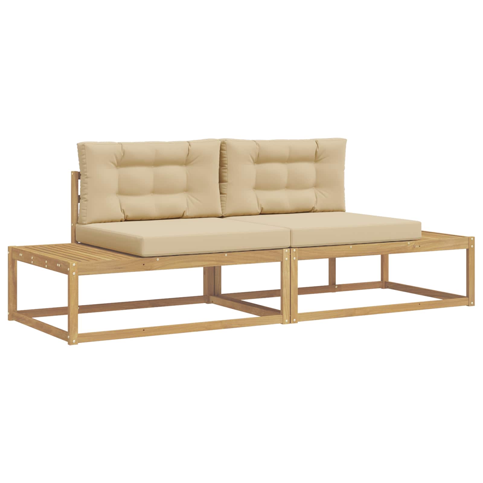 vidaXL Zestaw sof na zewnątrz Biały 230,5 x 83 x 73 cm Poliester