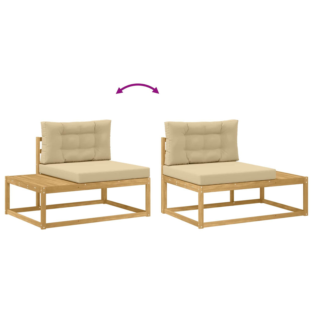 vidaXL Zestaw sof na zewnątrz Biały 230,5 x 83 x 73 cm Poliester