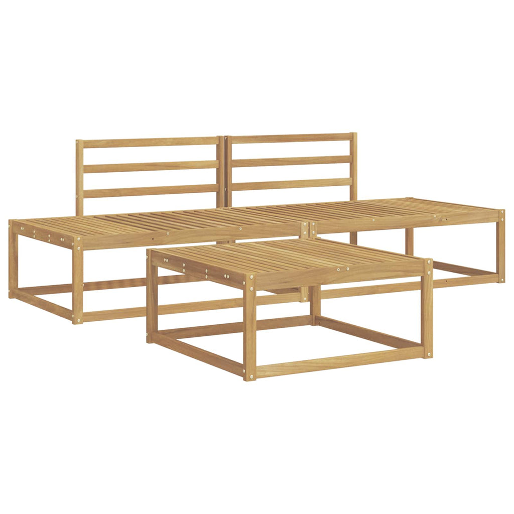 vidaXL Zestaw sof na zewnątrz Biały 79 x 79 x 37 cm Lite Drewno Akacji