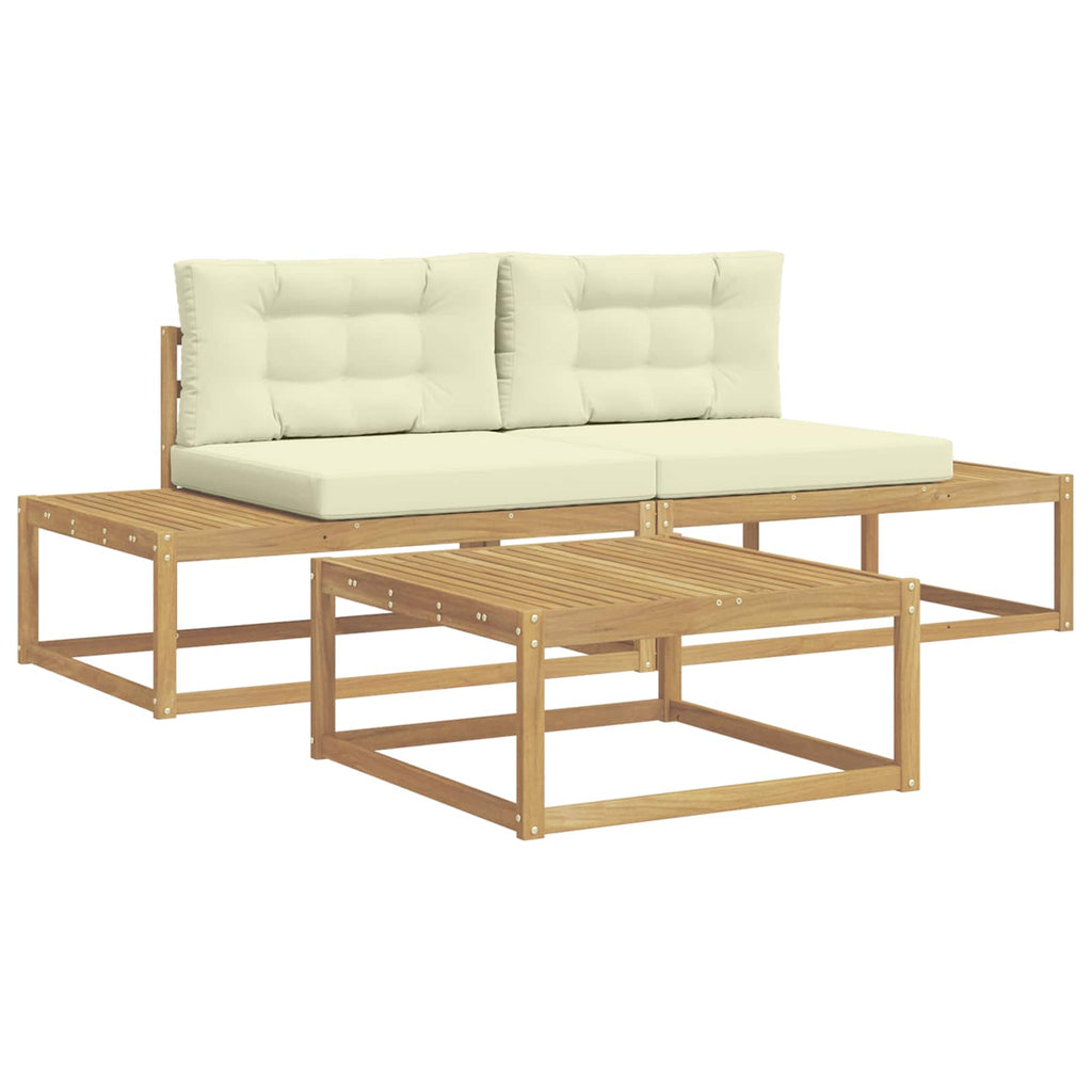 vidaXL Zestaw sof na zewnątrz Biały 79 x 79 x 37 cm Poliester