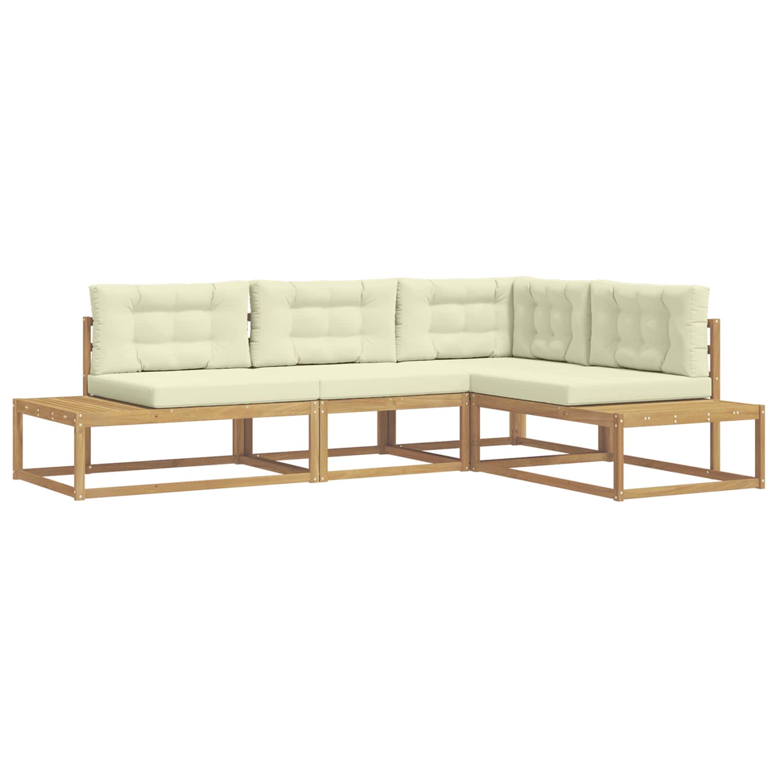 vidaXL Zestaw sof na zewnątrz Biały 277,5 x 198,5 x 73 cm Poliester