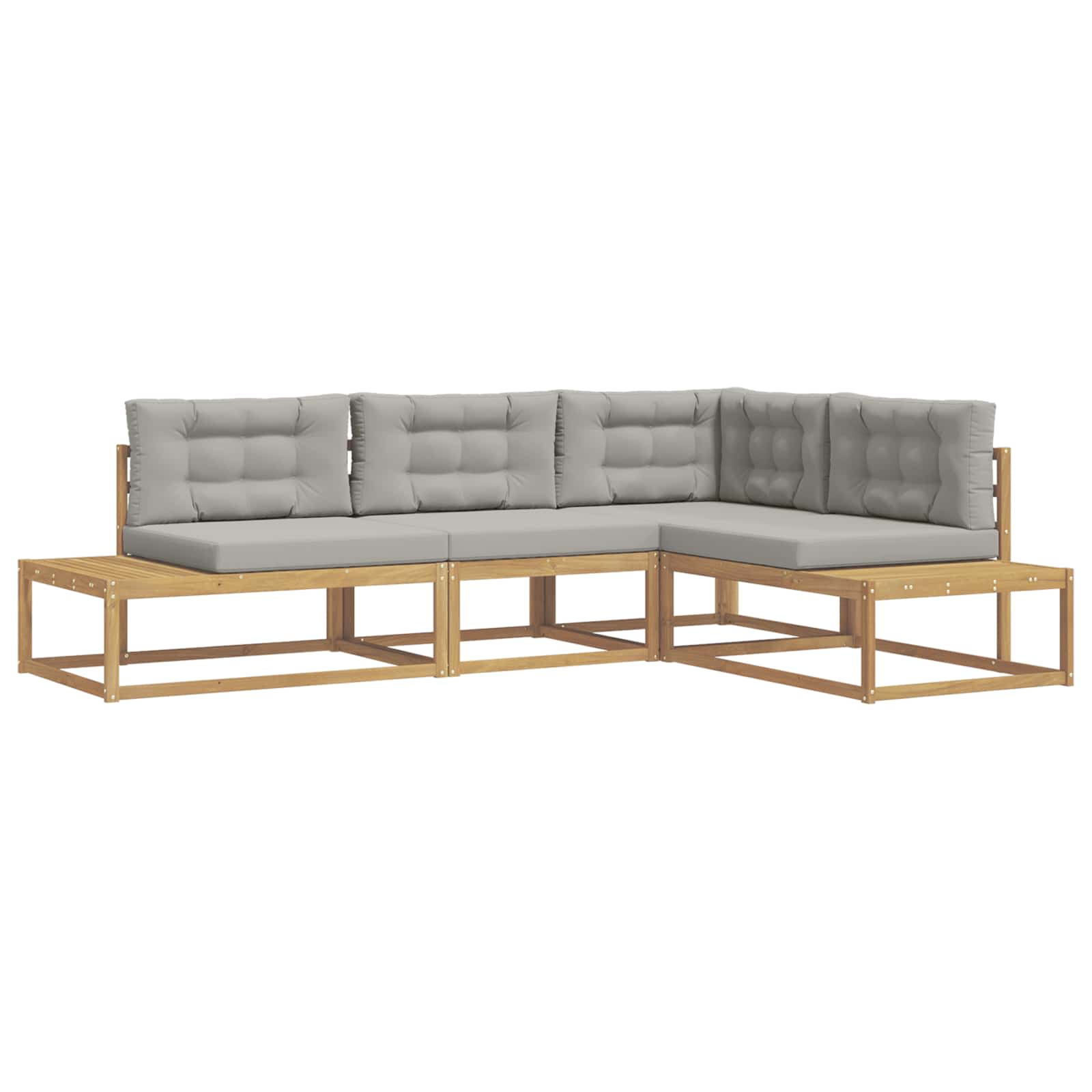 vidaXL Zestaw sof na zewnątrz Biały 277,5 x 198,5 x 73 cm Poliester