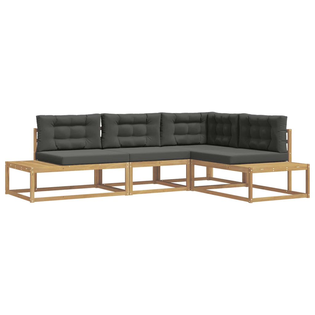 vidaXL Zestaw sof na zewnątrz Biały 277,5 x 198,5 x 73 cm Poliester