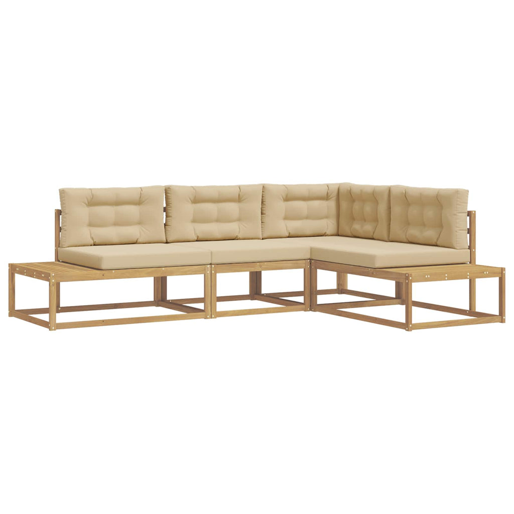 vidaXL Zestaw sof na zewnątrz Biały 277,5 x 198,5 x 73 cm Poliester