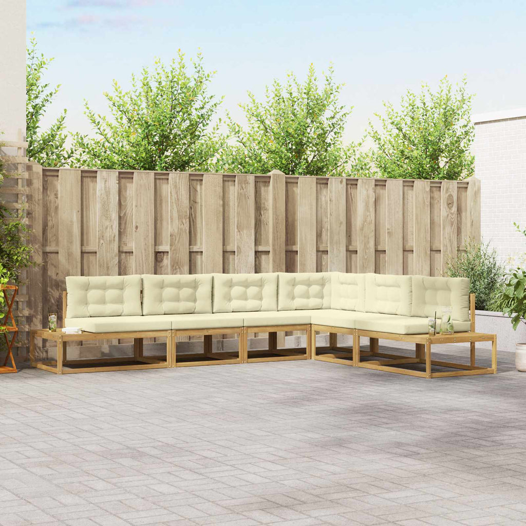 vidaXL Zestaw sof na zewnątrz Biały 357 x 198,5 x 73 cm Poliester