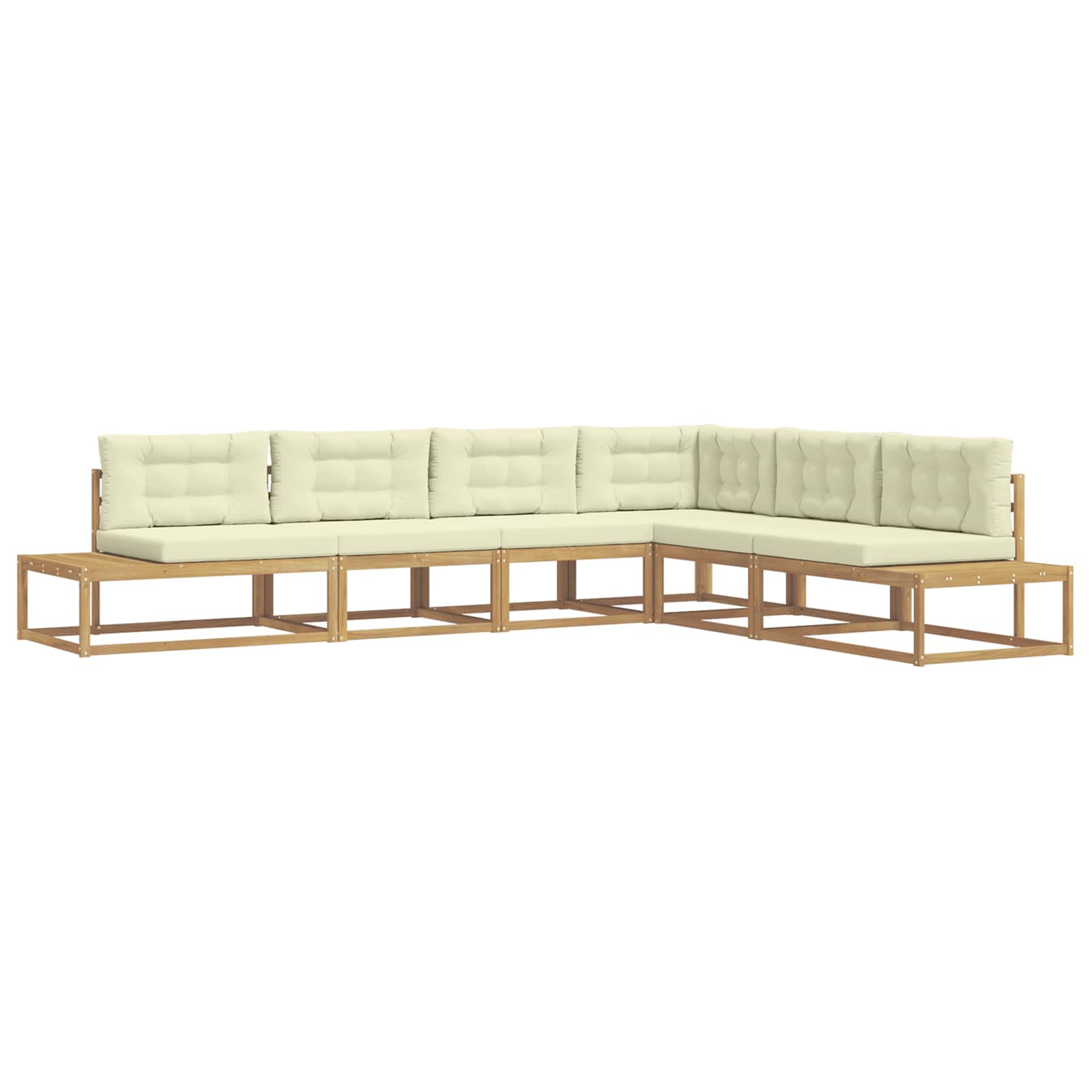 vidaXL Zestaw sof na zewnątrz Biały 357 x 198,5 x 73 cm Poliester