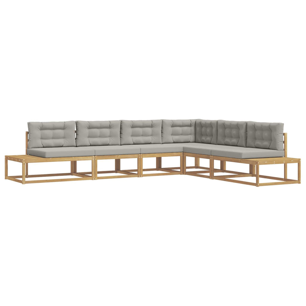 vidaXL Zestaw sof na zewnątrz Biały 357 x 198,5 x 73 cm Poliester