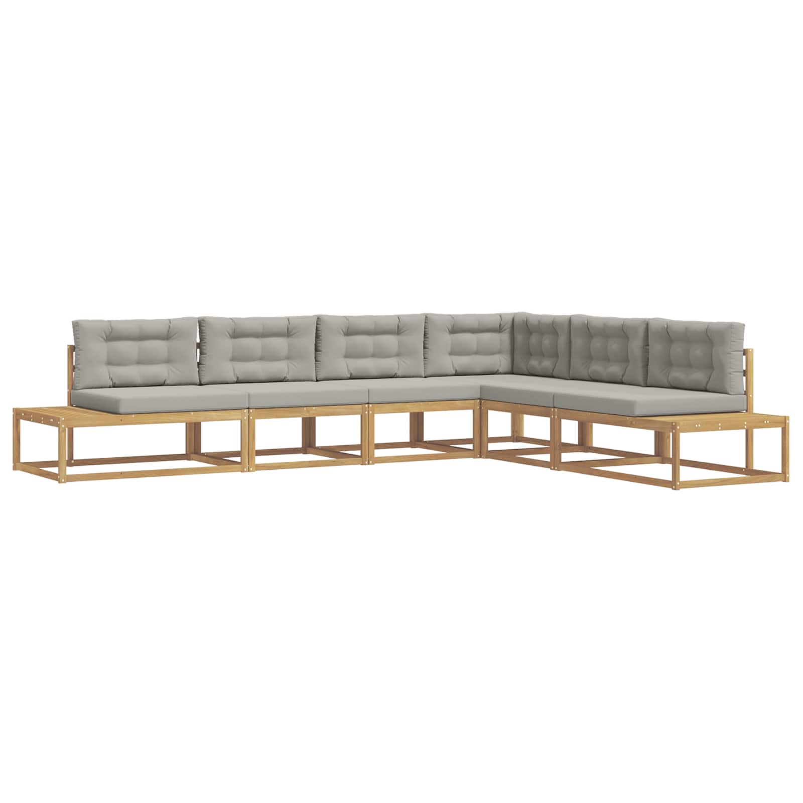 vidaXL Zestaw sof na zewnątrz Biały 357 x 198,5 x 73 cm Poliester