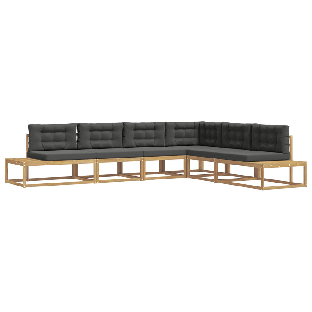 vidaXL Zestaw sof na zewnątrz Biały 357 x 198,5 x 73 cm Poliester