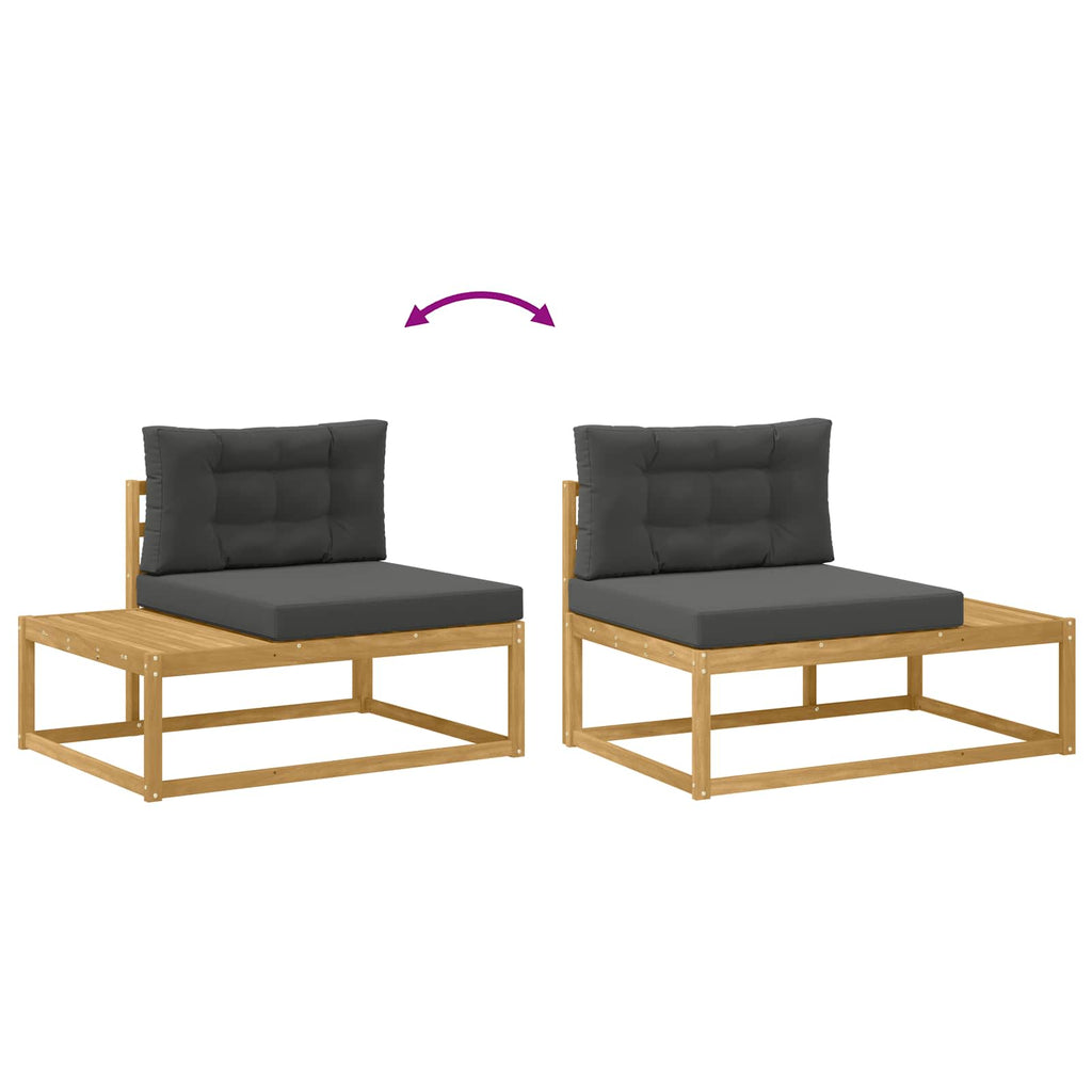 vidaXL Zestaw sof na zewnątrz Biały 79 x 79 x 37 cm Poliester