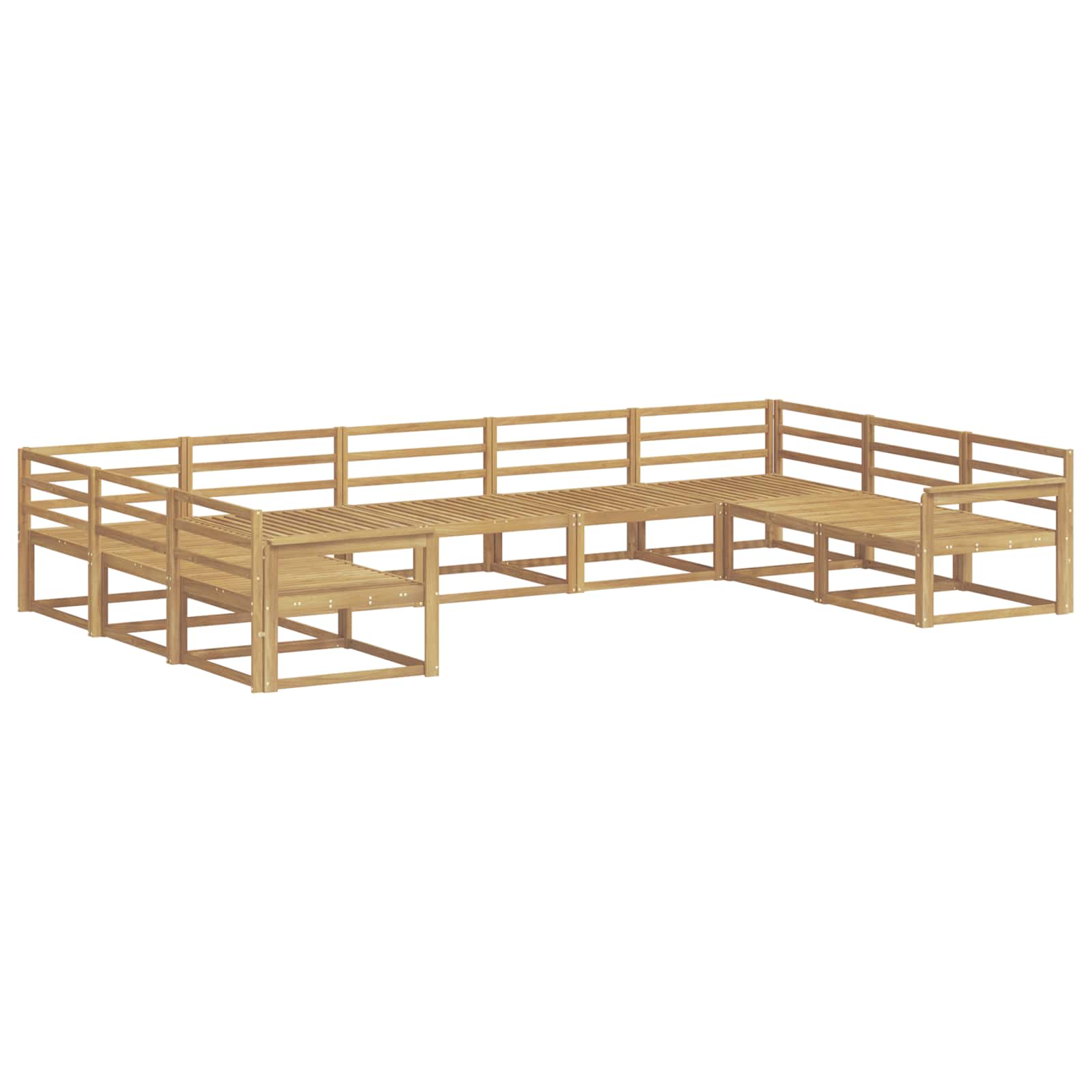 vidaXL Zestaw sof na zewnątrz 9 pcs Biały 404 x 247,5 x 73 cm