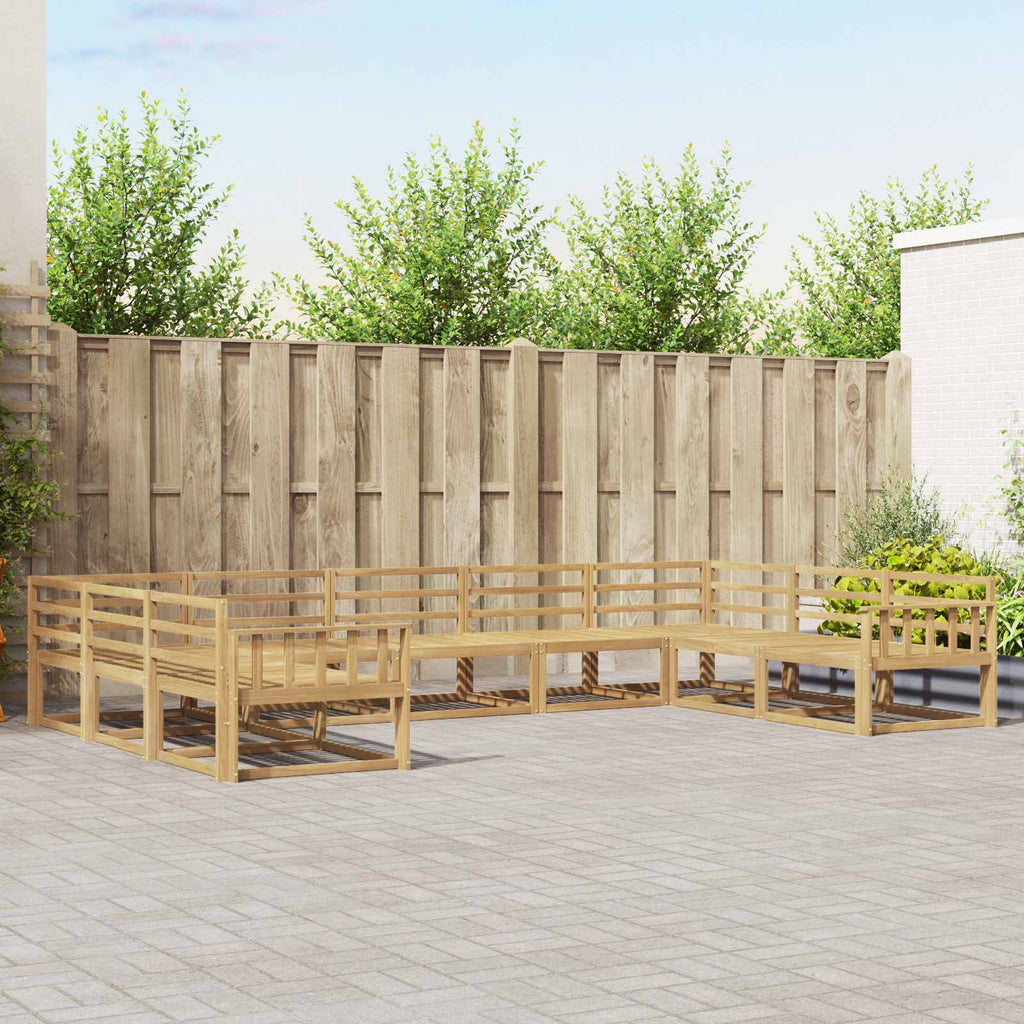 vidaXL Zestaw sof na zewnątrz 9 pcs Biały 404 x 247,5 x 73 cm