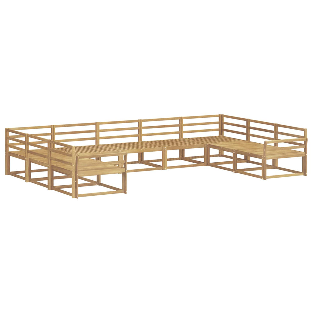 vidaXL Zestaw sof na zewnątrz 9 pcs Biały 404 x 247,5 x 73 cm
