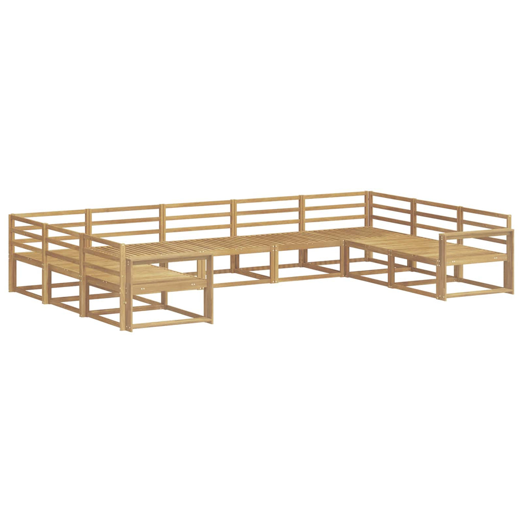 vidaXL Zestaw sof na zewnątrz 9 pcs Biały 404 x 251,5 x 73 cm