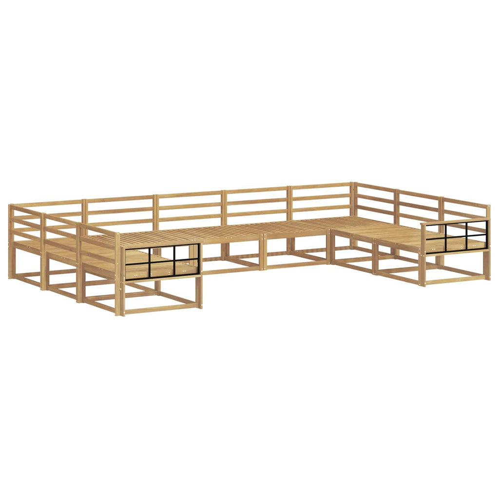 vidaXL Zestaw sof na zewnątrz 9 pcs Biały 404 x 247,5 x 73 cm