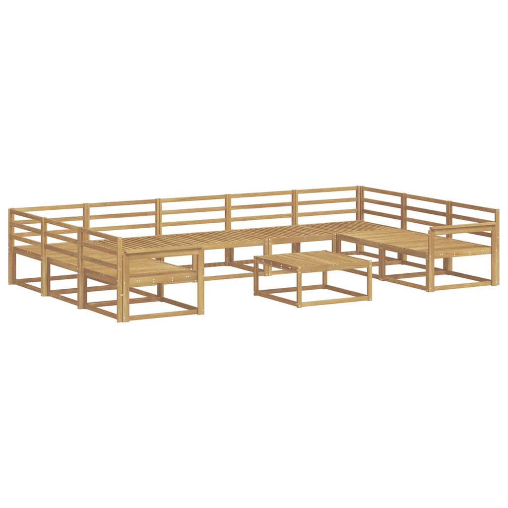 vidaXL Zestaw sof na zewnątrz 10 pcs Biały Lite Drewno Akacji