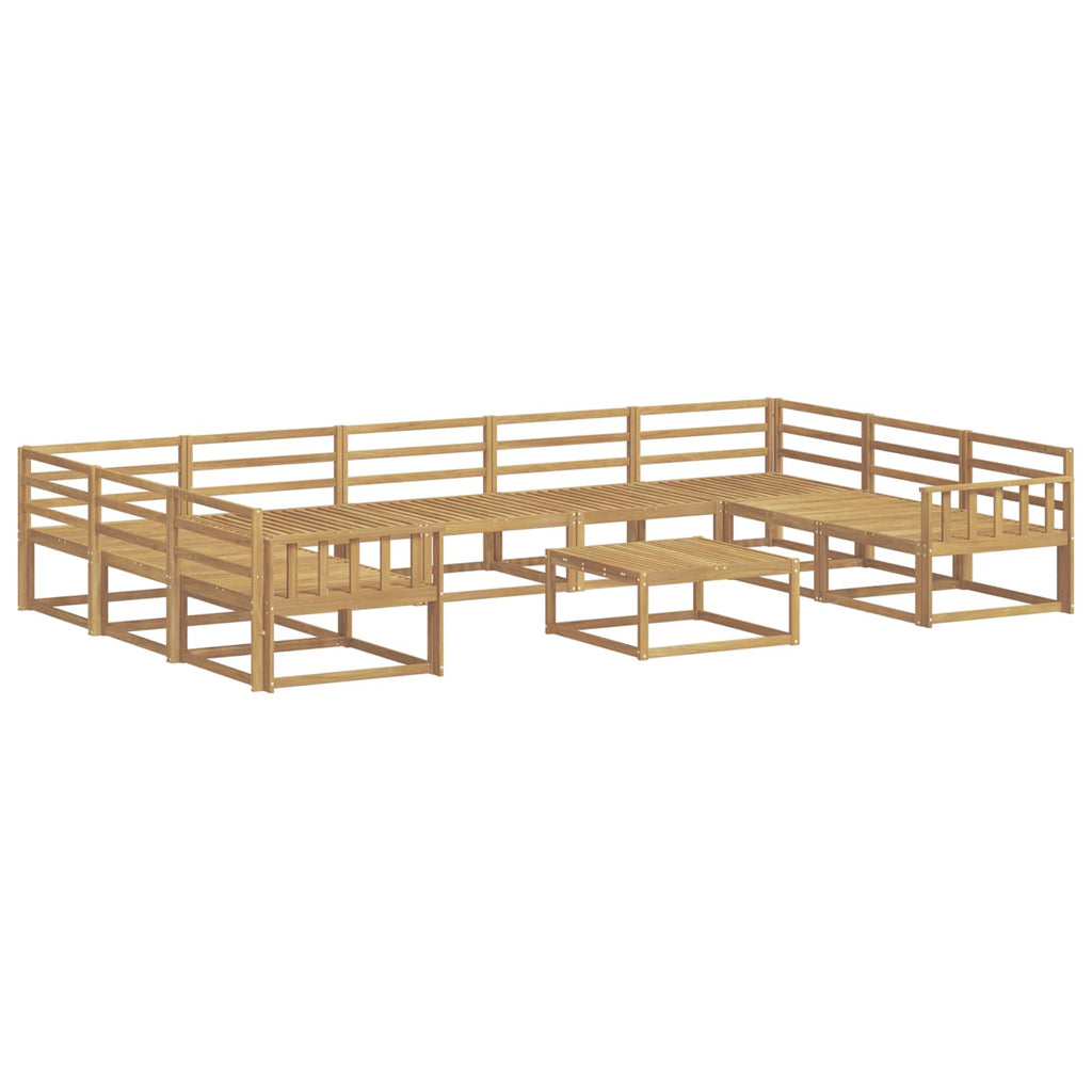 vidaXL Zestaw sof na zewnątrz 10 pcs Biały Lite Drewno Akacji