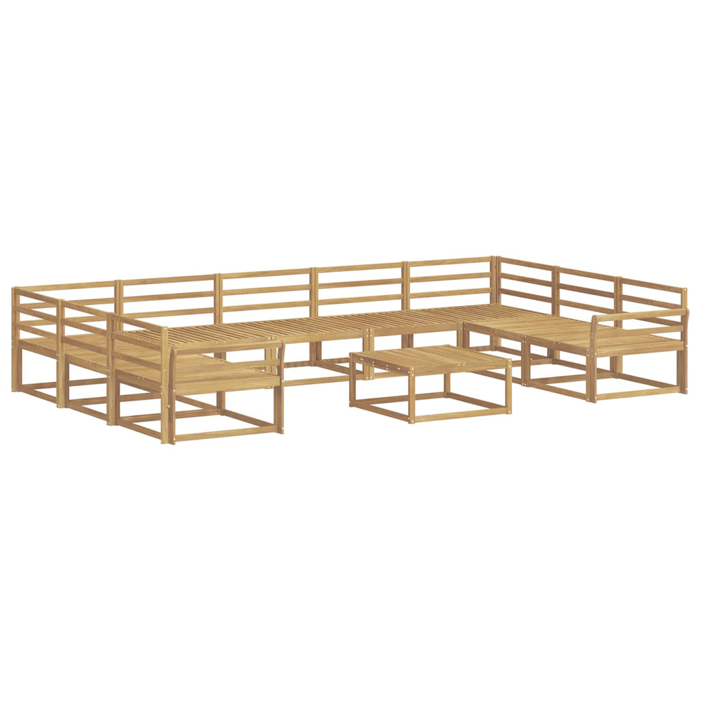 vidaXL Zestaw sof na zewnątrz 10 pcs Biały Lite Drewno Akacji
