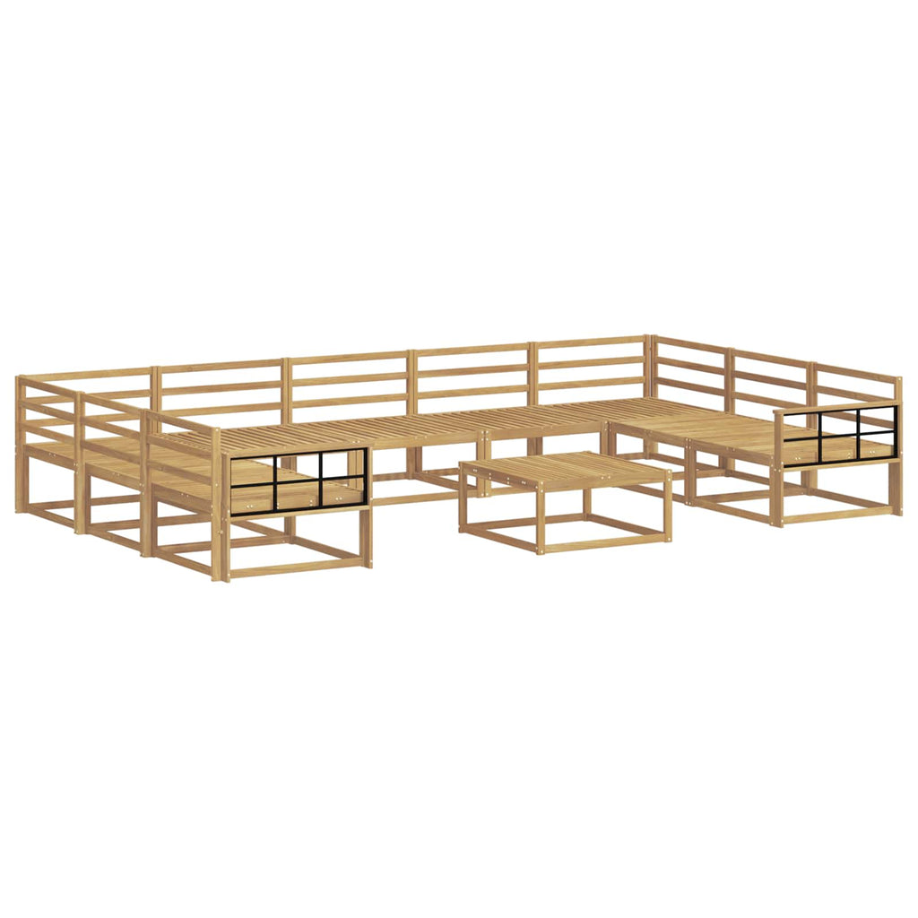 vidaXL Zestaw sof na zewnątrz 10 pcs Biały Lite Drewno Akacji