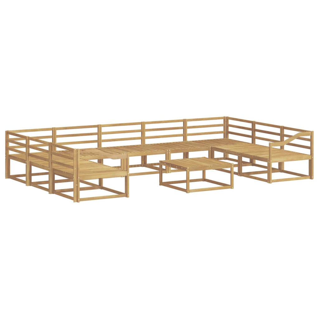 vidaXL Zestaw sof na zewnątrz 10 pcs Biały Lite Drewno Akacji