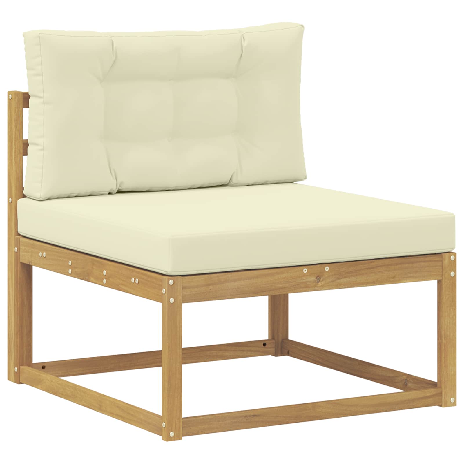 vidaXL Zestaw sof na zewnątrz z poduszką 11 pcs Biały i kremowy