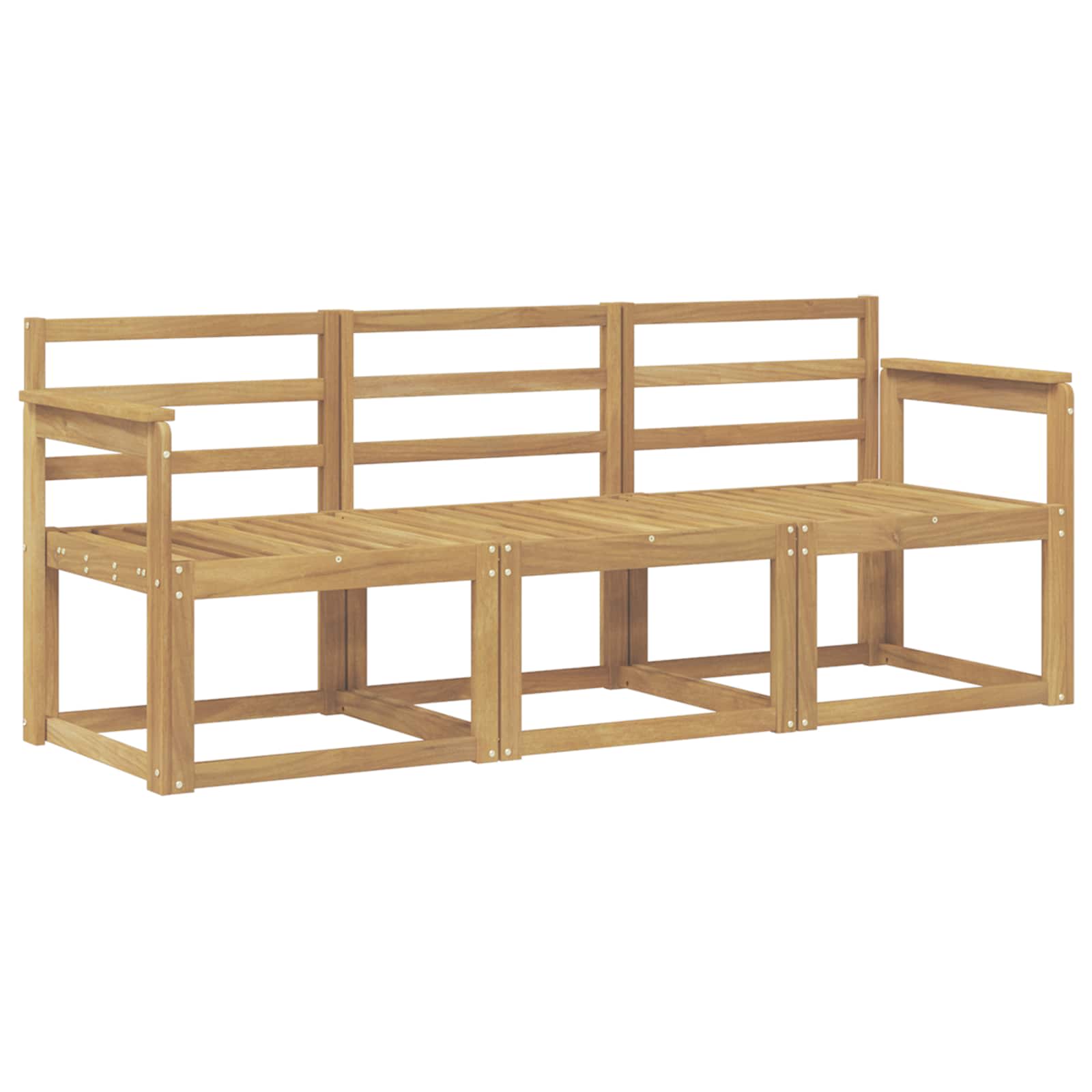 vidaXL Zestaw sof na zewnątrz 3 pcs Biały 189,5 x 63 x 73 cm