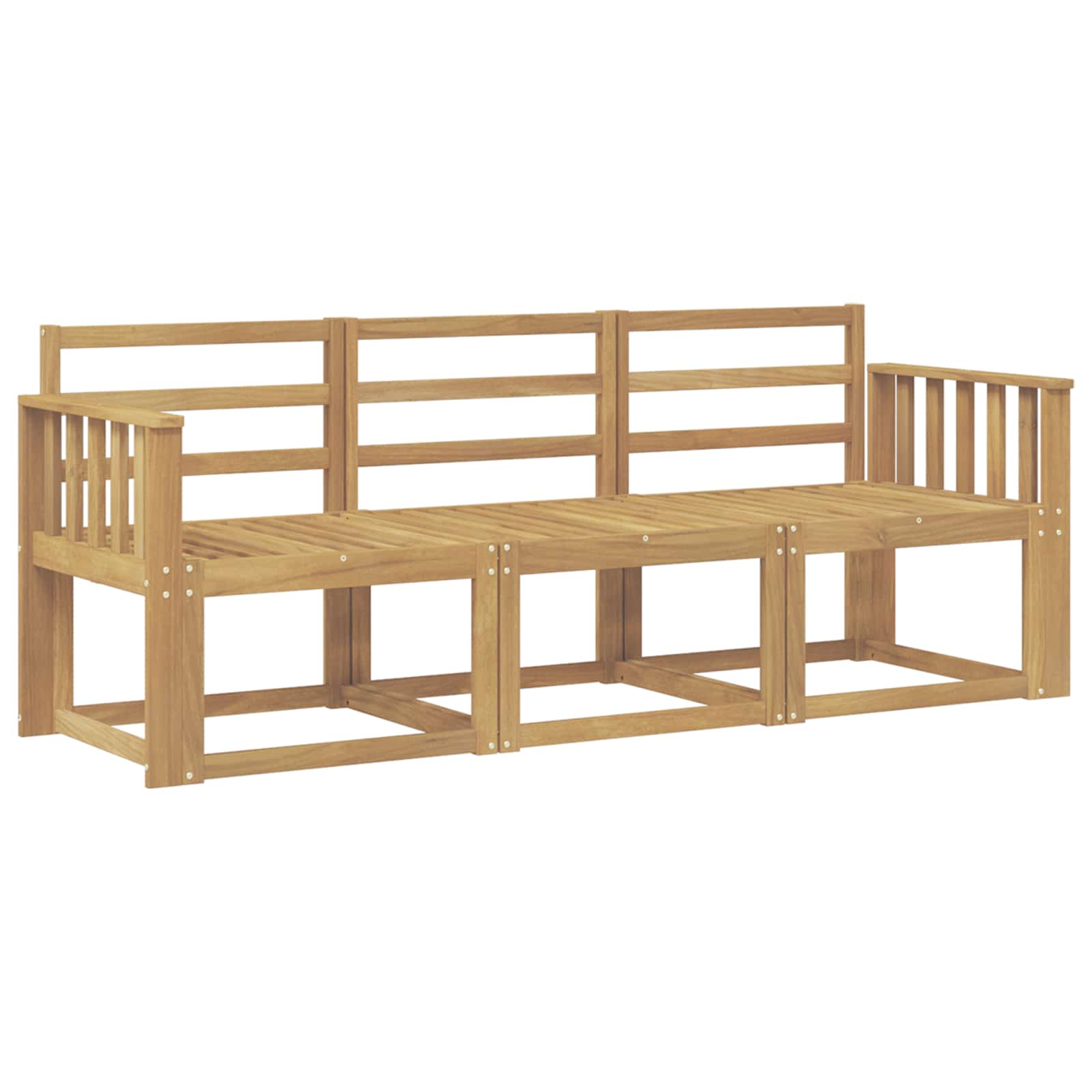 vidaXL Zestaw sof na zewnątrz 3 pcs Biały 189,5 x 63 x 73 cm
