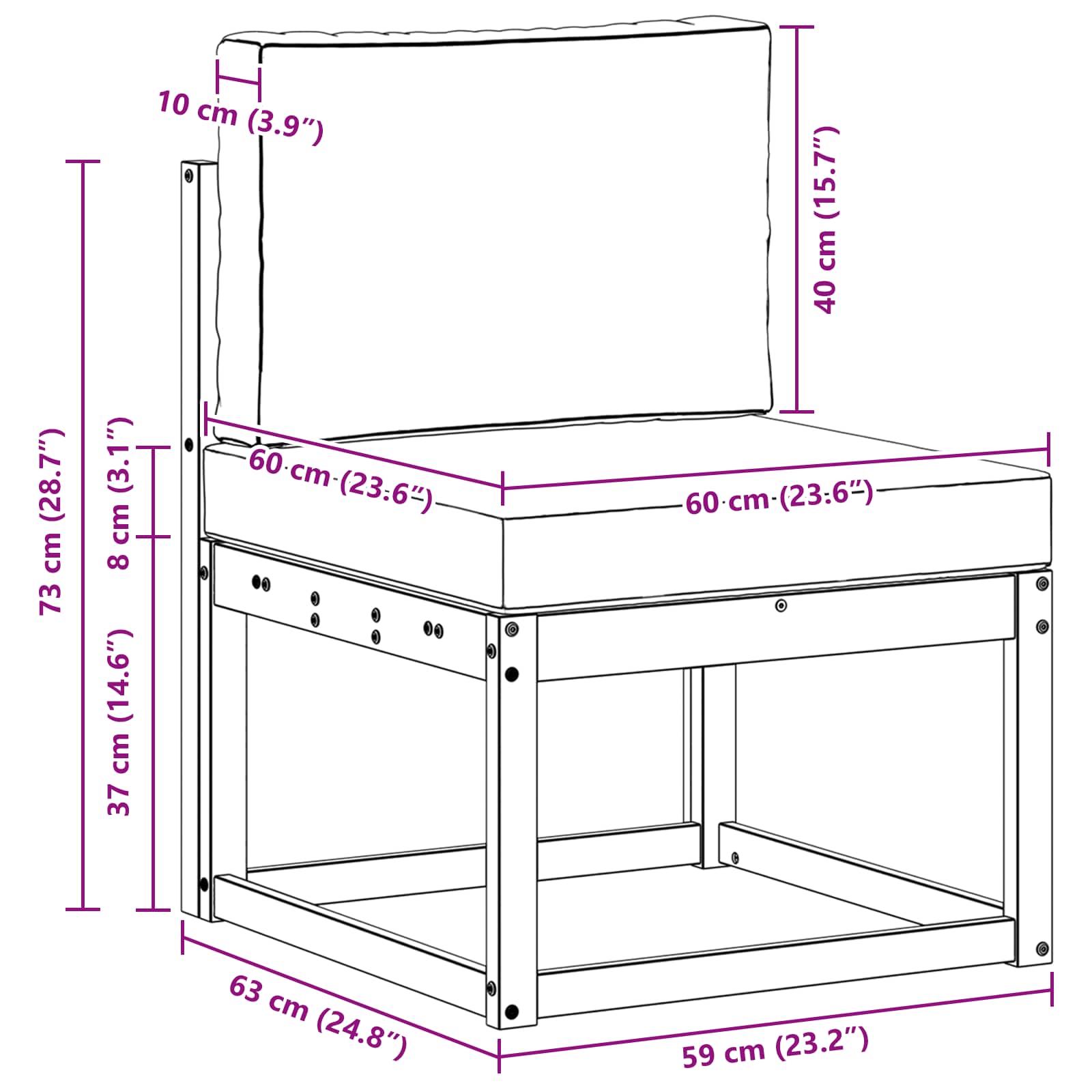 vidaXL Zestaw sof na zewnątrz 3 pcs