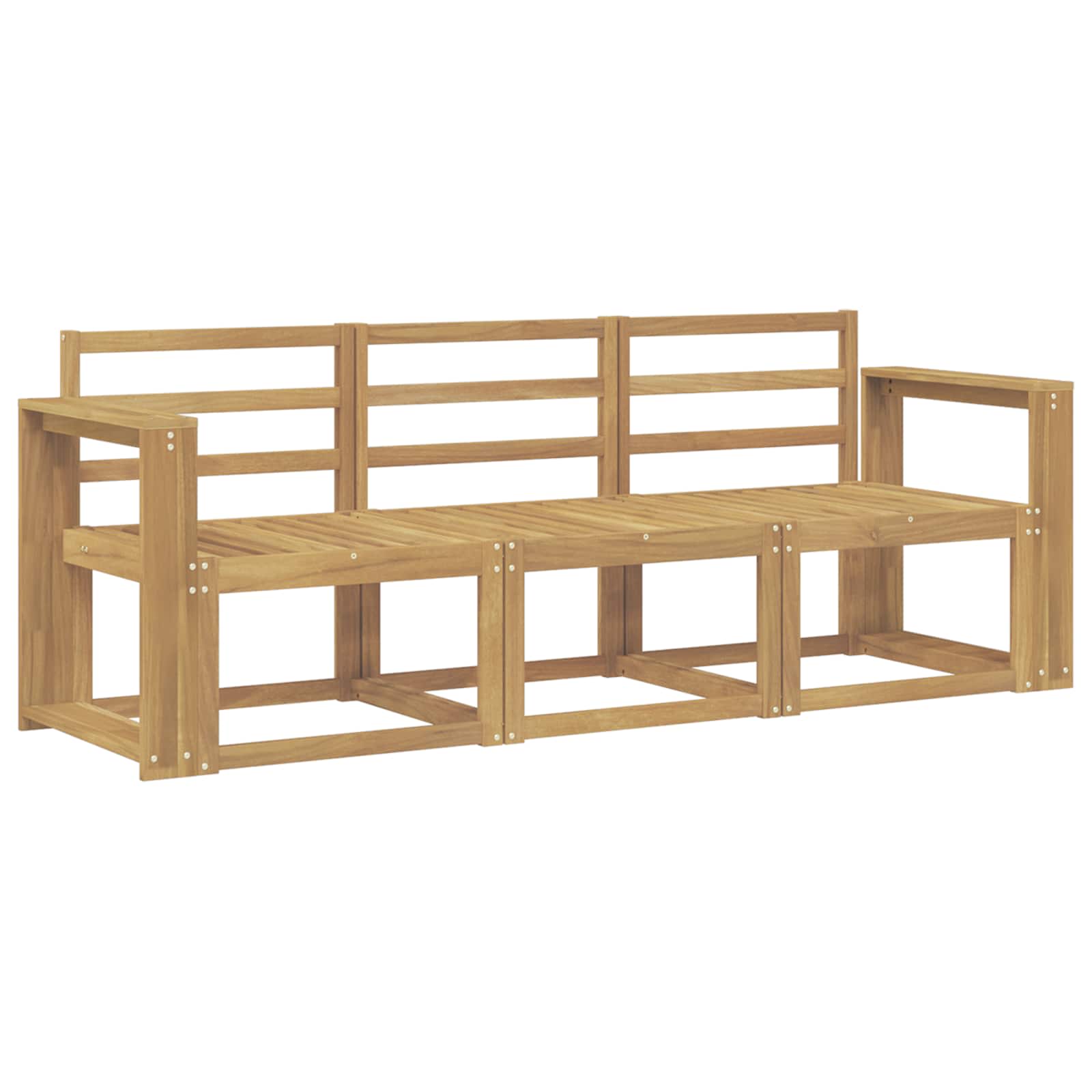 vidaXL Zestaw sof na zewnątrz 3 pcs Biały 197,5 x 63 x 73 cm