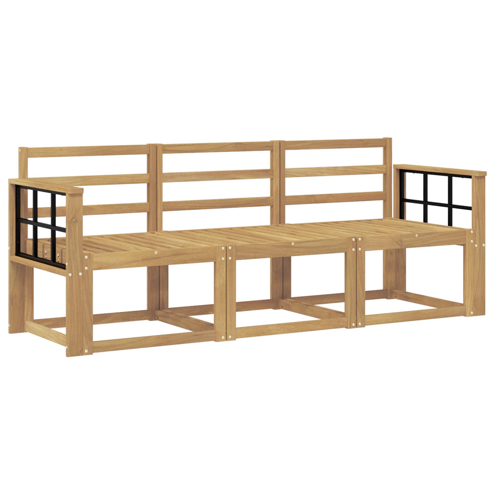vidaXL Zestaw sof na zewnątrz 3 pcs Biały 189,5 x 63 x 73 cm