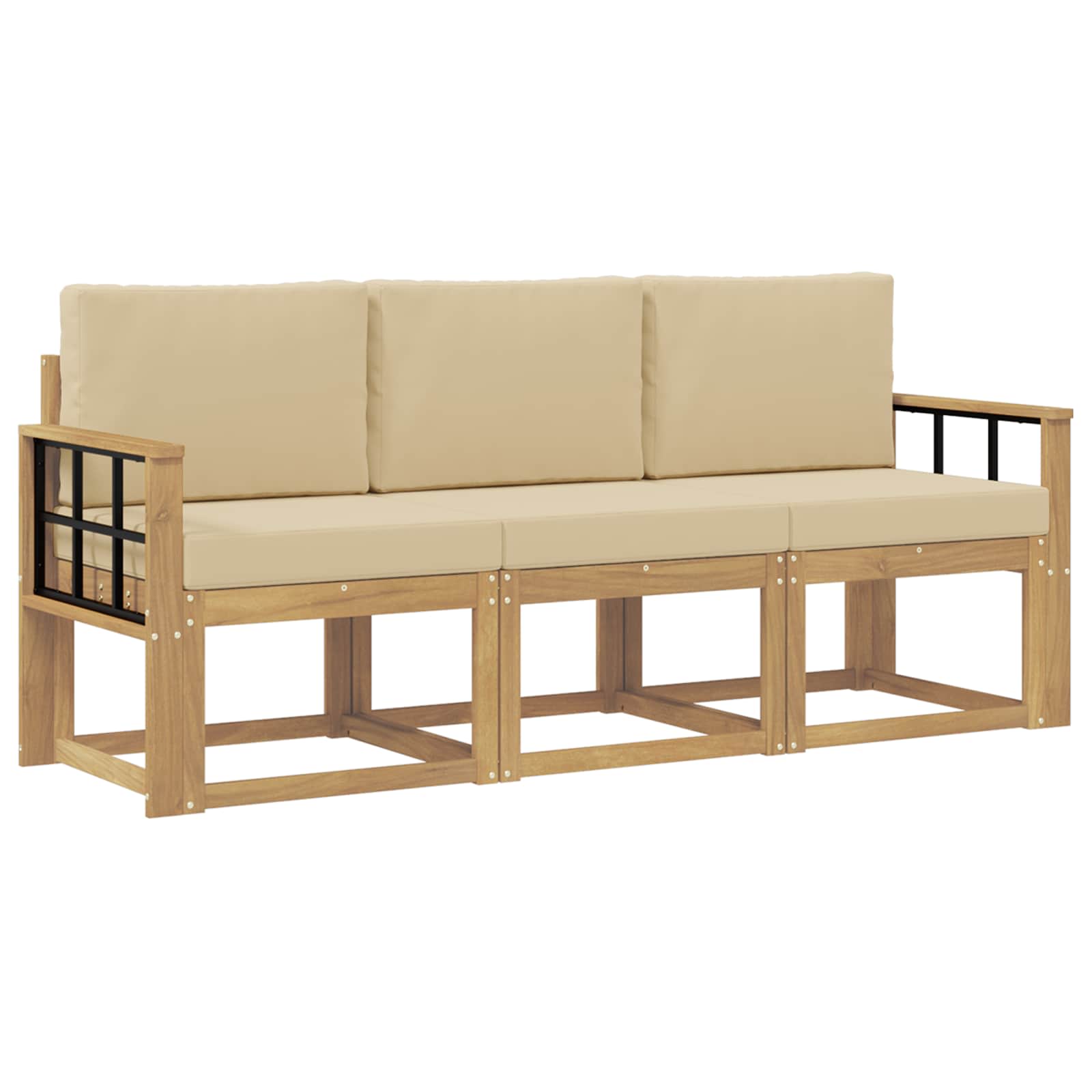 vidaXL Zestaw sof na zewnątrz 3 pcs