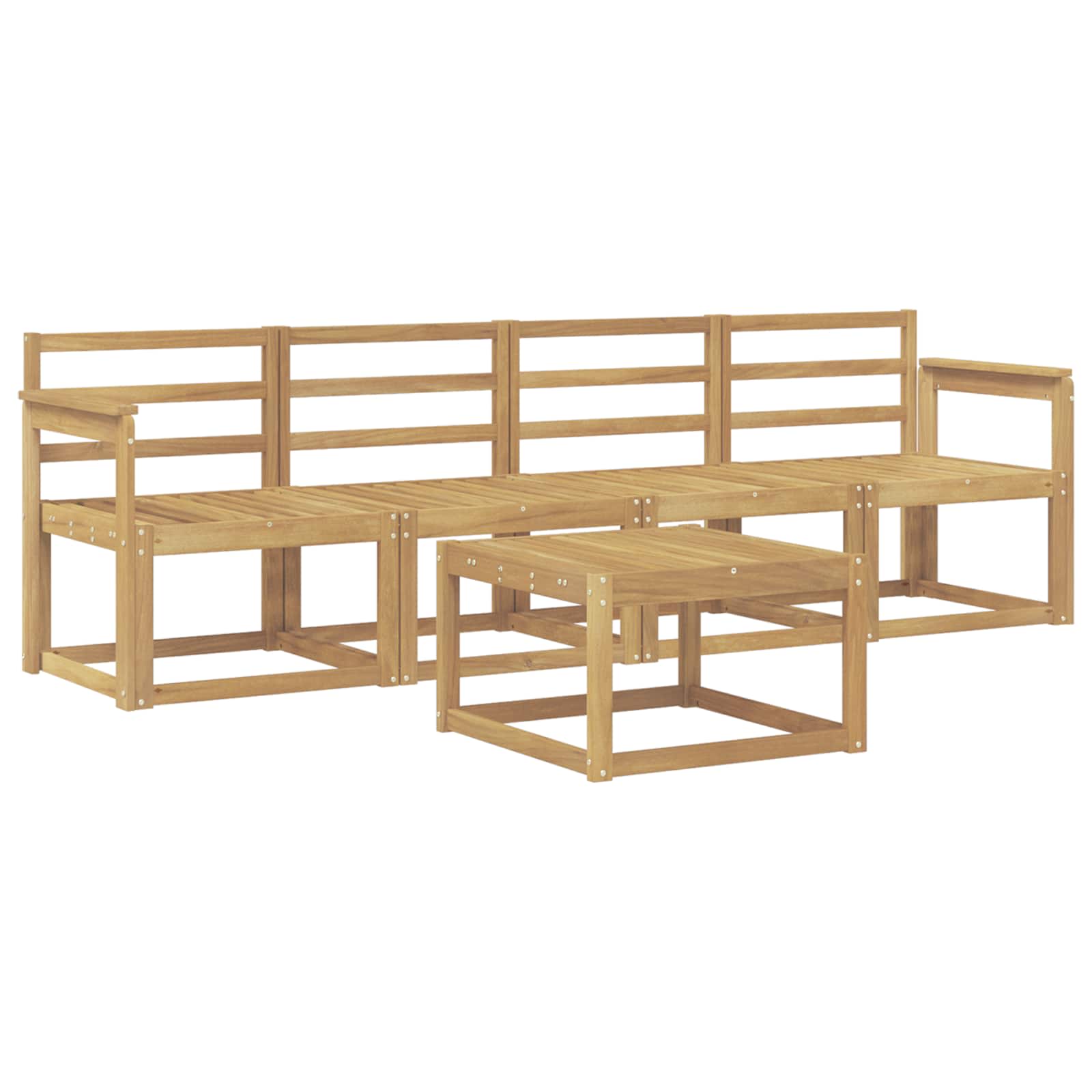 vidaXL Zestaw sof na zewnątrz 5 pcs Biały 59 x 59 x 37 cm