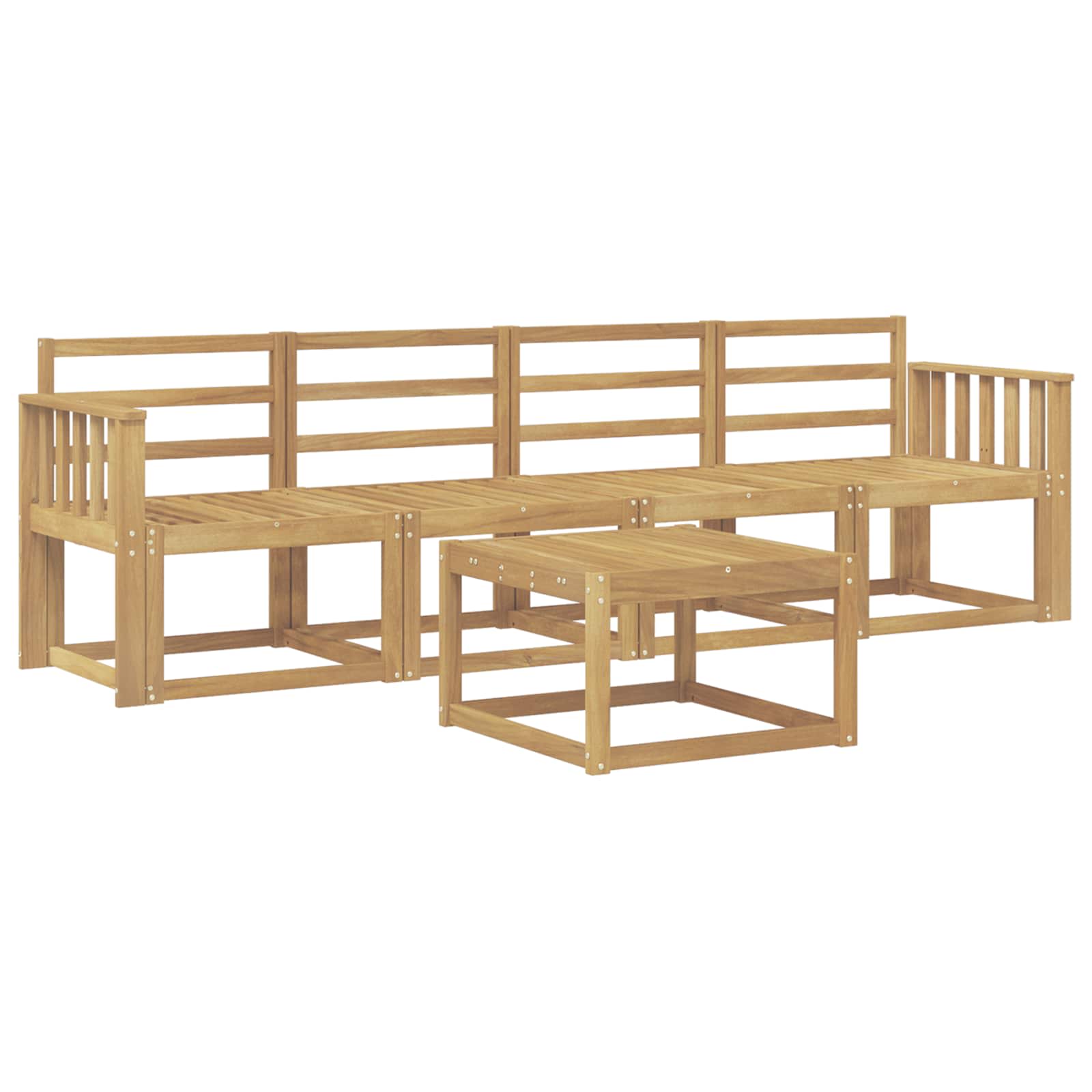 vidaXL Zestaw sof na zewnątrz 5 pcs Biały 59 x 59 x 37 cm