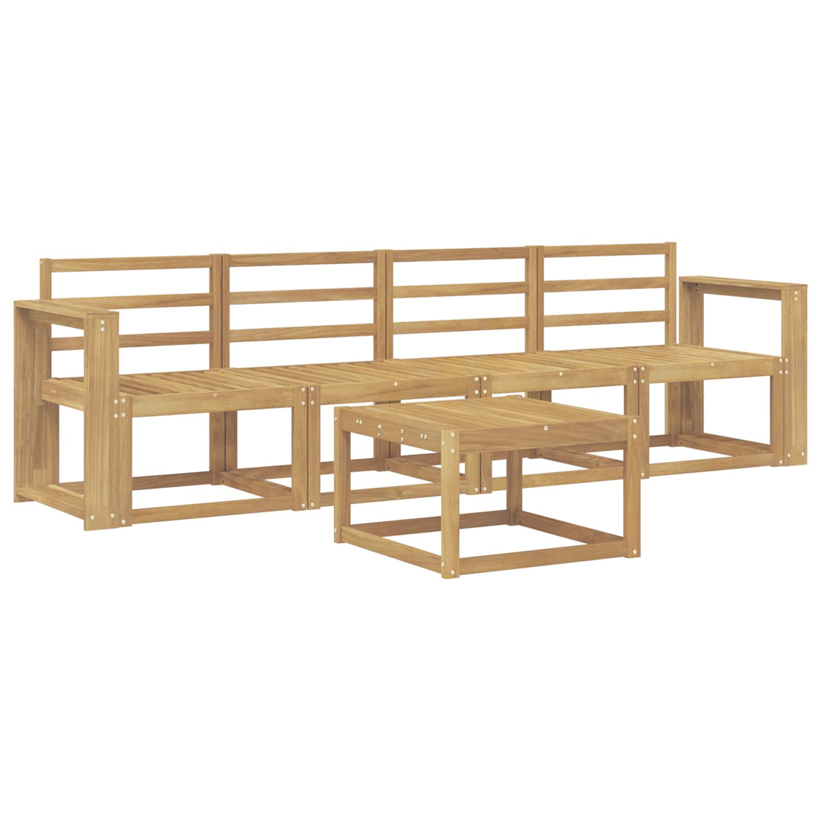 vidaXL Zestaw sof na zewnątrz 5 pcs Biały 59 x 59 x 37 cm