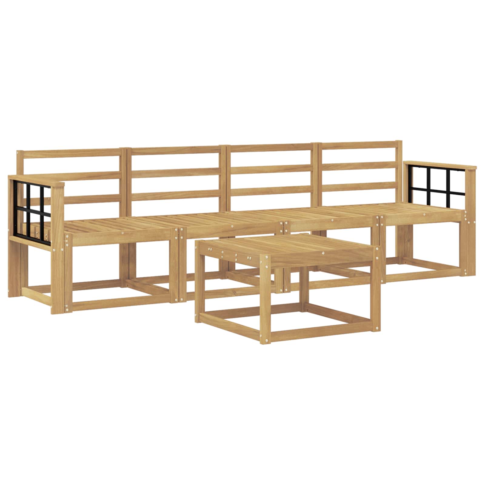 vidaXL Zestaw sof na zewnątrz 5 pcs Biały 59 x 59 x 37 cm
