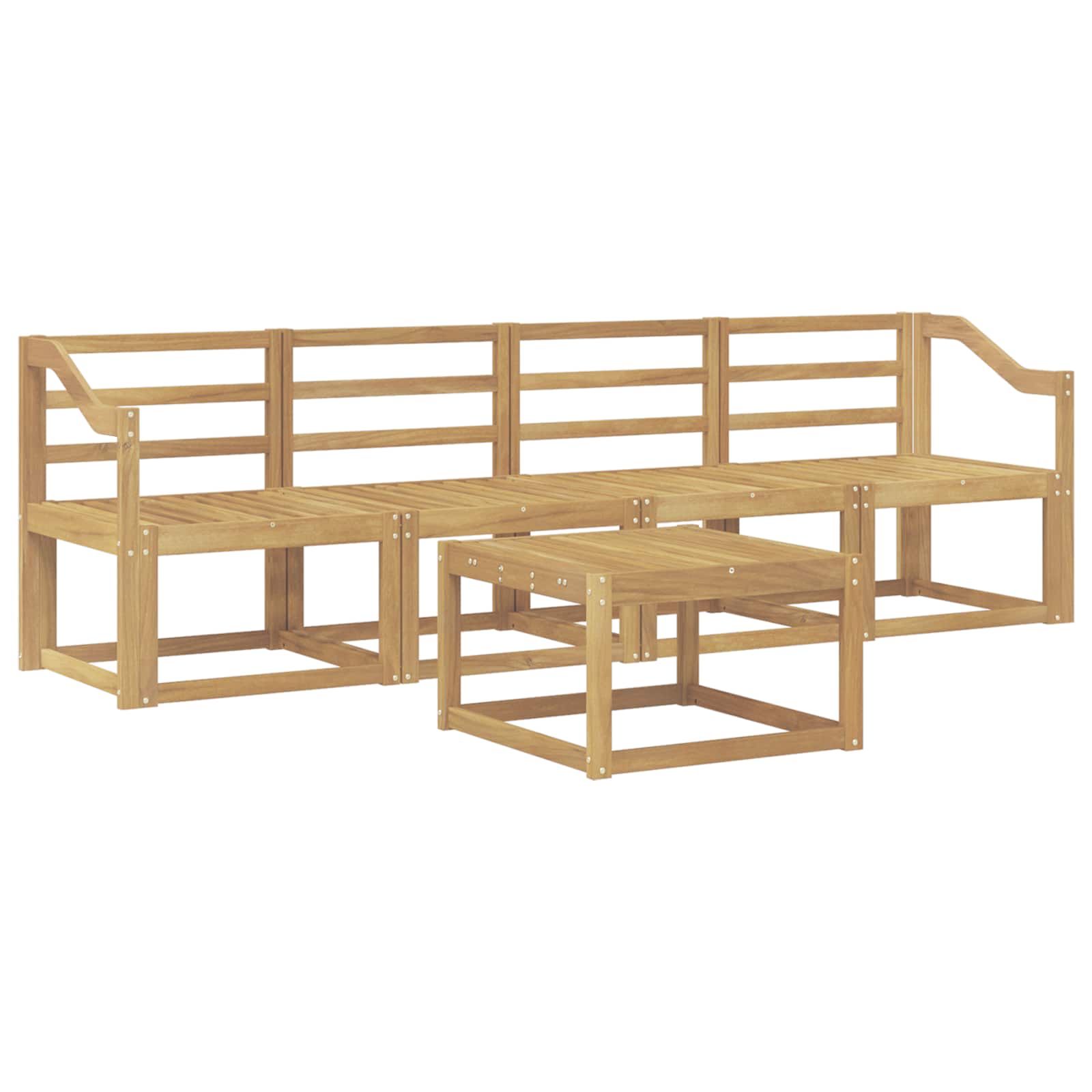 vidaXL Zestaw sof na zewnątrz 5 pcs Biały 59 x 59 x 37 cm