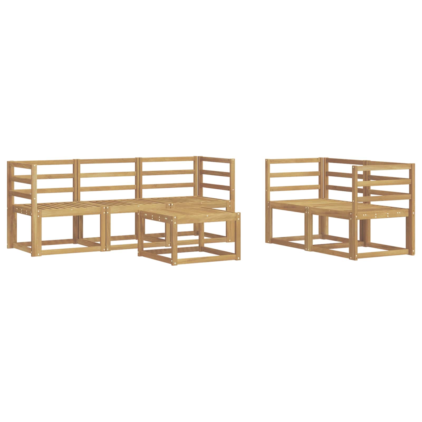 vidaXL Zestaw sof na zewnątrz 6 pcs Biały 59 x 59 x 37 cm