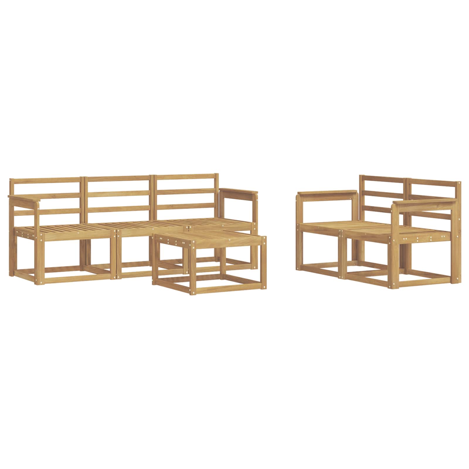 vidaXL Zestaw sof na zewnątrz 6 pcs Biały 59 x 59 x 37 cm