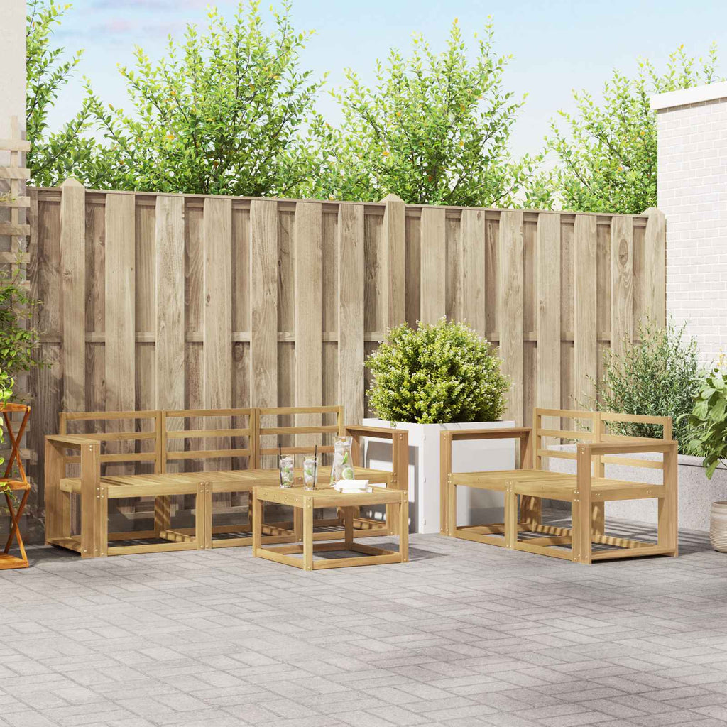 vidaXL Zestaw sof na zewnątrz 6 pcs Biały 59 x 59 x 37 cm
